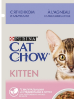 تصویر  پوچ گربه CatChow مدل Kitten مخصوص بچه گربه تهیه شده از گوشت بره - 85 گرم