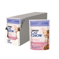 تصویر  پوچ گربه CatChow مدل Kitten مخصوص بچه گربه تهیه شده از گوشت بره - 85 گرم