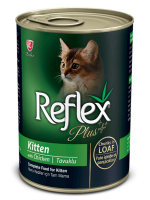 تصویر  کنسرو Reflex Plus مخصوص بچه گربه تهیه شده از گوشت مرغ - 400 گرم