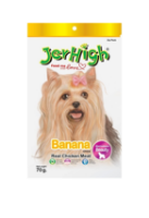 تصویر تشویقی Jerhigh مخصوص سگ تهیه شده از مرغ با طعم موز - 70 گرم -