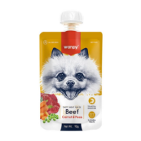 تصویر پودینگ Wanpy تشویقی مخصوص سگ مدل Pudding Beef تهیه شده از گوشت گاو - وزن 90 گرم 