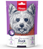 تصویر تشویقی نواری مخصوص سگ Wanpy مدل Duck Fillet تهیه شده از فیله اردک - 100 گرم