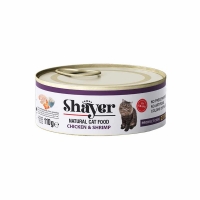 تصویر  کنسرو گربه Shayer تهیه شده از گوشت مرغ و میگو - 110گرم