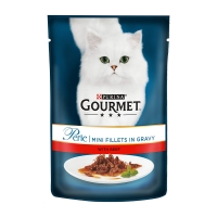 تصویر پوچ Gourmet Gold مخصوص گربه بالغ تهیه شده از تکه های گوشت گوساله در سس - 85 گرم