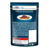 تصویر پوچ Gourmet Gold مخصوص گربه بالغ تهیه شده از تکه های گوشت گوساله در سس - 85 گرم