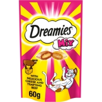 تصویر  تشویقی مخصوص گربه Dreamies با طعم گوشت گاو و پنیر - 60 گرم