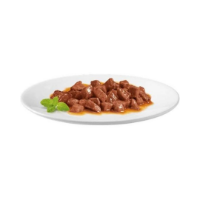 تصویر  کنسرو Gourmet Gold مخصوص گربه بالغ مدل تکه‌ای تهیه شده از مرغ و جگر در سس - 85 گرم