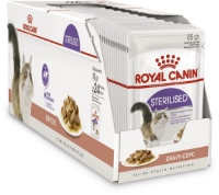تصویر پوچ Royal Canin مدل STERILISED در آبگوشت (Gravy) مخصوص گربه بالغ عقیم شده - 85 گرم