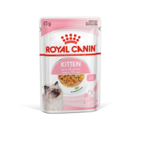 تصویر  پوچ Royal Canin مخصوص بچه گربه مدل KITTEN تهیه شده از تکه های گوشت در ژلاتین - 85 گرمی