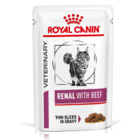 تصویر  پوچ مخصوص گربه Royal Canin مدل Renal  مناسب برای درمان مشکلات کلیوی تهیه شده از گوشت - 85 گرم