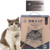 تصویر  خاک جعبه ای مستر کت Mr. Cat مدل کربن اکتیو مخصوص گربه هایی حساس به بو با جذب بالا - 10 لیتری