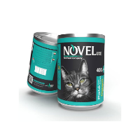  تصویر کنسرو Novelux مخصوص گربه مدل پته تهیه شده از ماهی اقیانوس -وزن  400 گرم 