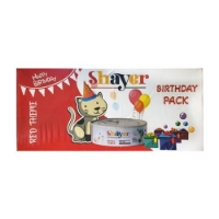 تصویر  ست تولد Shayer مدل Birthday Pack مخصوص گربه تم قرمز - 250 گرم