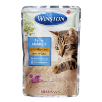 تصویر پوچ winston مخصوص گربه تهیه شده از مرغ و جگر در ژله 
