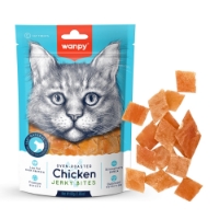 تصویر  تشویقی Wanpy مدل Chicken Jerky Bites تهیه شده از مرغ مخصوص گربه بالغ - 80گرم