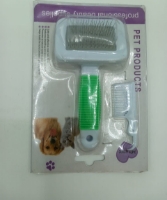 تصویر برس Pet King مدل سوزنی سر لاک دار به همراه شانه سایز بزرگ 