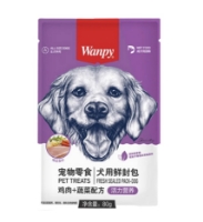  تصویر پوچ Wanpy مخصوص سگ بالغ تهیه شده از مرغ و سبزیجات - 80 گرم 