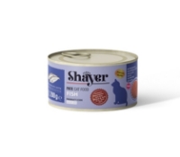 تصویر  پک سه عددی کنسرو Shayer مخصوص گربه تهیه شده از گوشت گاو و مرغ و بوقلمون و ماهی - 600 گرم 