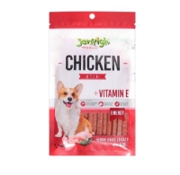 	تشویقی استیکی Jerhigh مدل Chicken Stix تهیه شده از مرغ غنی شده با ویتامین E برای انرژی - 100 گرم