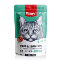 پوچ Wanpy مخصوص گربه تهیه شده از گوشت مرغ و میگو - 80 گرم