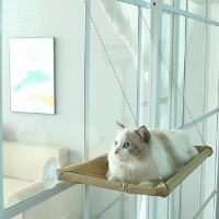 جای خواب پنجره ای Rozpet مدل Window Bed مخصوص سگ و گربه - آبی/بنفش/کرم