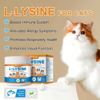 تصویر  پودر Oimmal مدل L-Lysine Immune Support مناسب تقويت سيستم ايمنی مخصوص گربه - 120 گرم