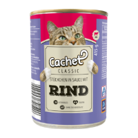كنسرو Cachet مدل Rind تهيه شده از گوشت گاو مخصوص گربه - 415 گرم