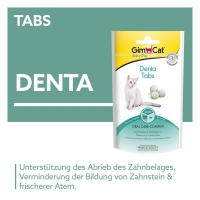 تصویر  قرص اسنک دنتال GimCat مدل Denta Tabs برای مراقبت از دندان مخصوص گربه با طعم نعناع - 40 گرم