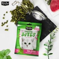 تشويقی دنتال Kit Cat مدل Breath Bites مخصوص گربه تهيه شده از ماهی تن و نعنا - 60 گرم