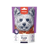 عکس تشويقی Wanpy مدل Duck Jerky Dumbbells مخصوص سگ تهيه شده از گوشت اردک - 100 گرم