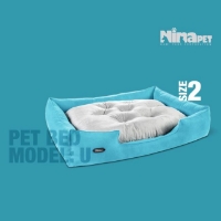 جای خواب Nina Pet مدل پراوو سايز 2 مخصوص سگ و گربه - رنگ آبی فيروزه ای