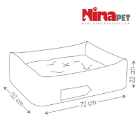 جای خواب Nina Pet مدل پراوو سايز 1 مخصوص سگ و گربه - رنگ گلبهی
