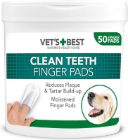 پد تمیز کننده دندان Vet’s+Best مدل Clean Teeth مخصوص سگ - 100 عدد