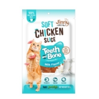 تشويقی نرم JerHigh مدل Jinny تهیه شده از مرغ با طعم شير برای تقويت دندان و استخوان مخصوص گربه - 30 گرم