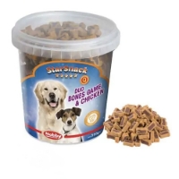 تشويقی سطلی Nobby مدل StarSnack - Due Bones Game & Chicken مخصوص سگ تهیه شده از مرغ و گوشت شکار - 500 گرم