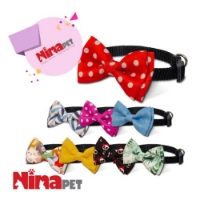 تصویر  قلاده پاپیون Nina Pet مخصوص سگ سایز بزرگ - طرح رندوم