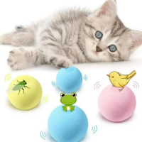 اسباب بازی توپ صدا دار لمسی Pet Gravity مدل قورباغه دارای مخزن کت نیپ مخصوص گربه - رنگ سبز
