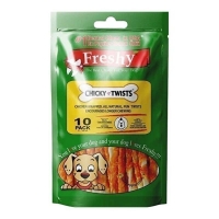 تصویر  تشويقی دنتال Freshy مدل Chicky Twists بسته 10 عددی مخصوص سگ - 90 گرم