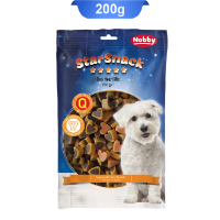 عکس تشویقی قلبی نرم Nobby مدل StarSnack - Due Heart Mix مخصوص سگ - 200 گرم