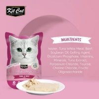 عکس پوچ Kit Cat تهيه شده از گوشت و ماهی تن مخصوص گربه - 70 گرم