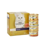 عکس پک 8 عددی كنسرو Gourmet Gold پته با طعم گوشت گوساله*2 ماهی*2 جگر*2 بوقلمون*2 مخصوص گربه - 8 عددی