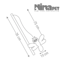 عکس چوب بازی گربه NinaPet مدل فلت مخصوص گربه - طرح تصادفی