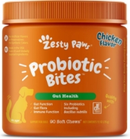 عکس مكمل Zesty Paws مدل Probiotic Bite برای سلامت دستگاه گوارش با طعم مرغ مخصوص سگ - 90 عدد