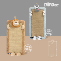 عکس اسكرچر ديواری Ninapet مدل عروسک دار خرگوشی - رنگ طوسی