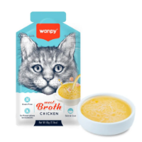 عکس سوپ Wanpy مدل Meat Broth تهيه شده از مرغ، هويج و كدو حلوايی مخصوص گربه - 50 گرم		