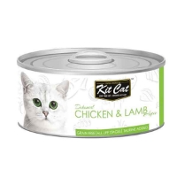 عکس كنسرو Kit Cat تهيه شده از مرغ و گوشت گوسفند مخصوص گربه - 80 گرم