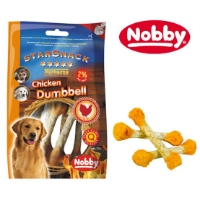 عکس تشويقی Nobby مدل Barbecue Chicken Dumbbell مخصوص سگ تهیه شده از مرغ کبابی - 70 گرم
