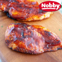 عکس تشويقی Nobby مدل Barbecue Chicken Dumbbell مخصوص سگ تهیه شده از مرغ کبابی - 70 گرم		
