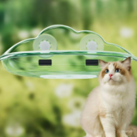 عکس جای خواب پنجره ای مدل شفاف طلقی مخصوص گربه - بی رنگ
