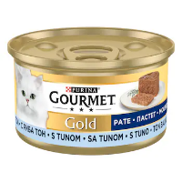 عکس کنسرو Gourmet Gold مخصوص گربه بالغ مدل پته تهیه شده از ماهی - 85 گرم